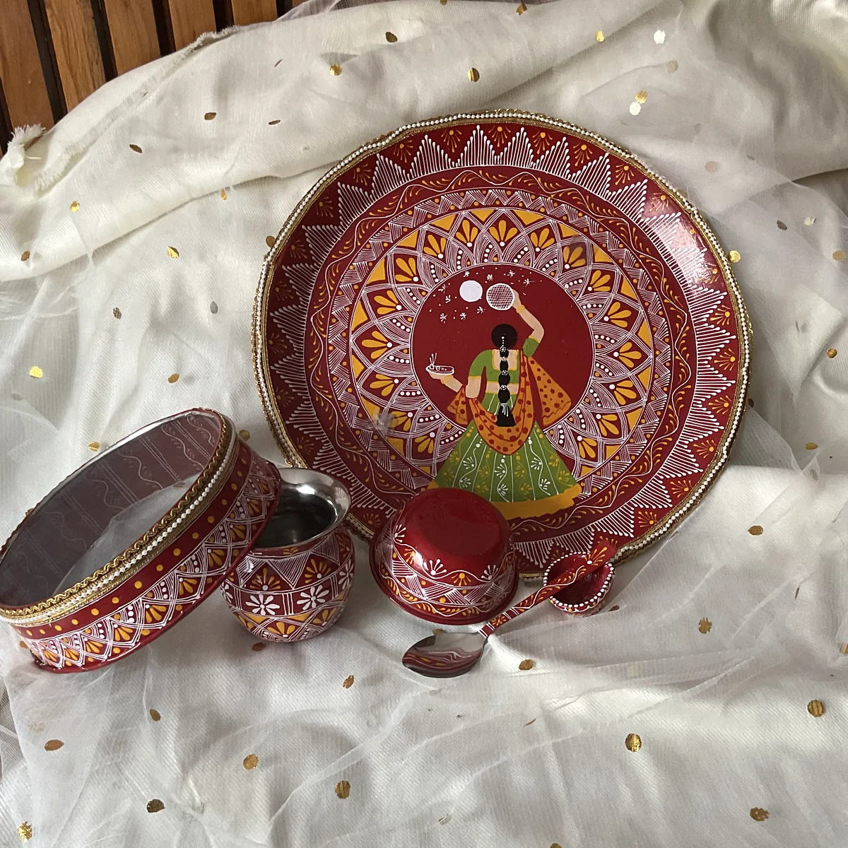 Aipan pooja thali set